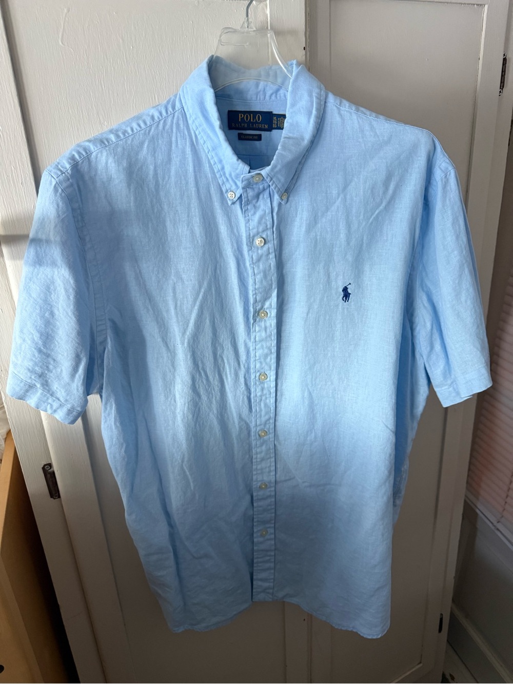 Polo by Ralph Lauren Sky Blue Short-Sleeve Button-Down Shirt